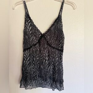 Kaos Black and White mesh top